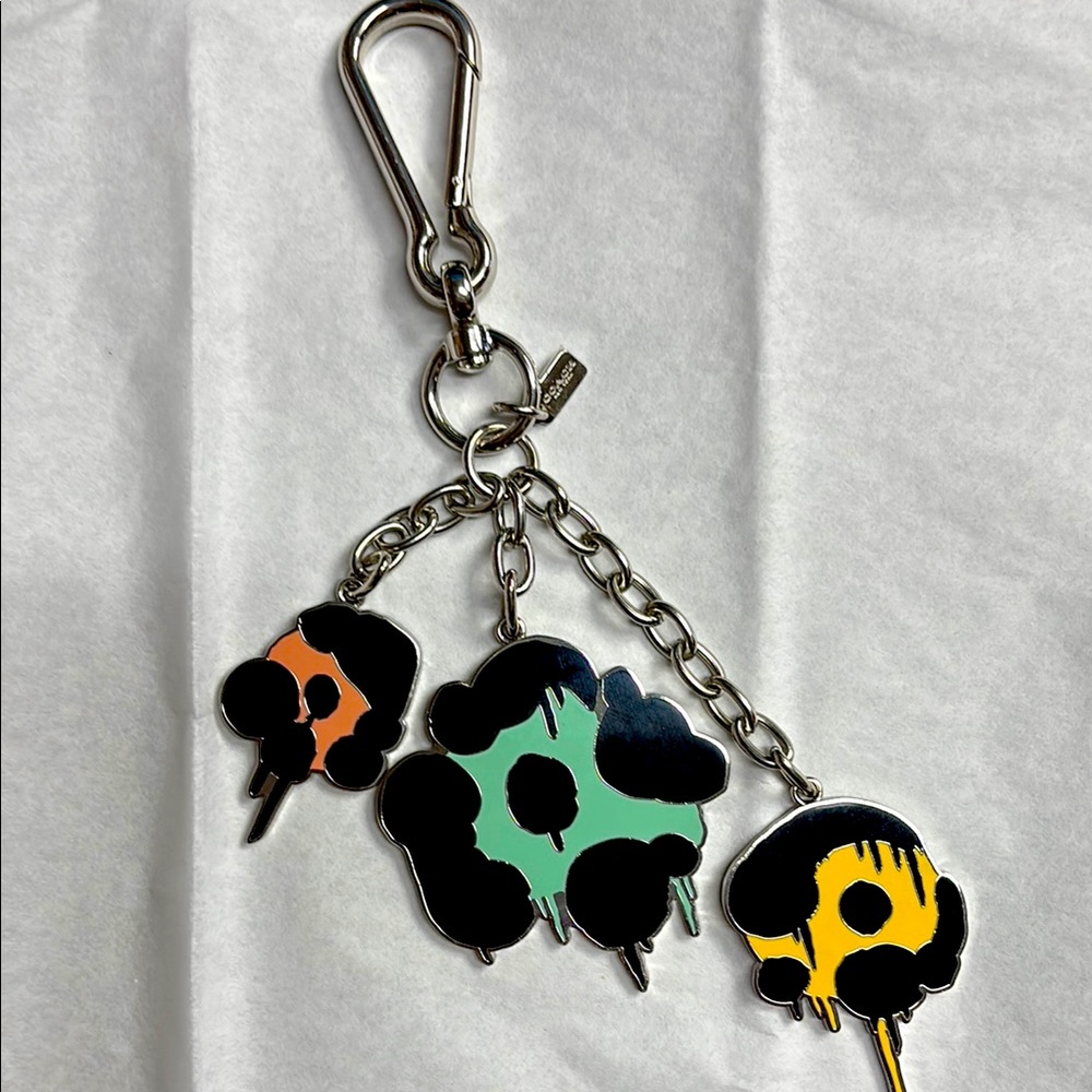 COACH Gary Baseman Keyring Bag Charm Multicolor Used